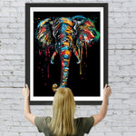 Elefantenkopf im Dunkeln Diamond Painting