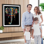 Elefantenkopf im Dunkeln Diamond Painting