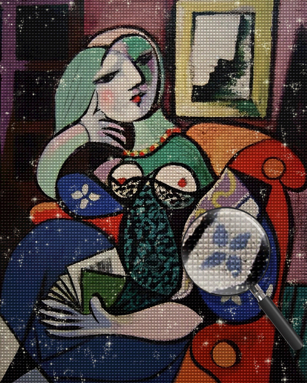 Elegante abstrakte Frau Diamond Painting