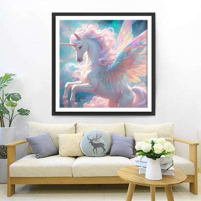 Elegantes Einhorn mit Flügeln Diamond Painting