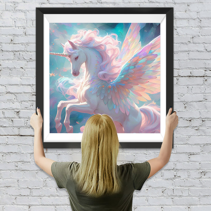 Elegantes Einhorn mit Flügeln Diamond Painting