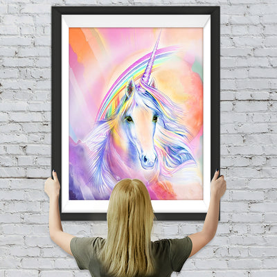 Elegantes Einhorn Regenbogen Diamond Painting