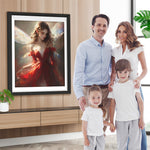 Engel Frau im roten Kleid Diamond Painting