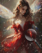 Engel Frau im roten Kleid Diamond Painting