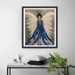 Engel im blauen Kleid Diamond Painting