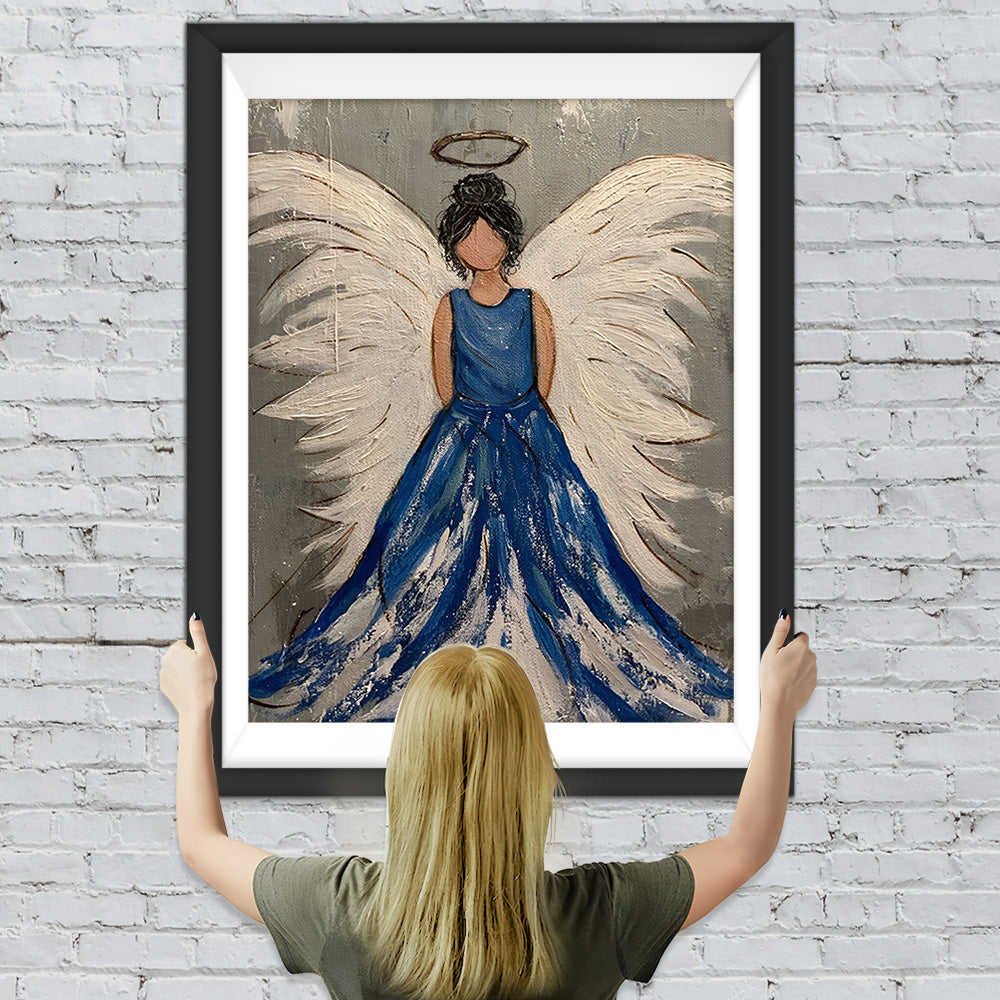 Engel im blauen Kleid Diamond Painting