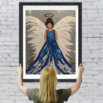 Engel im blauen Kleid Diamond Painting