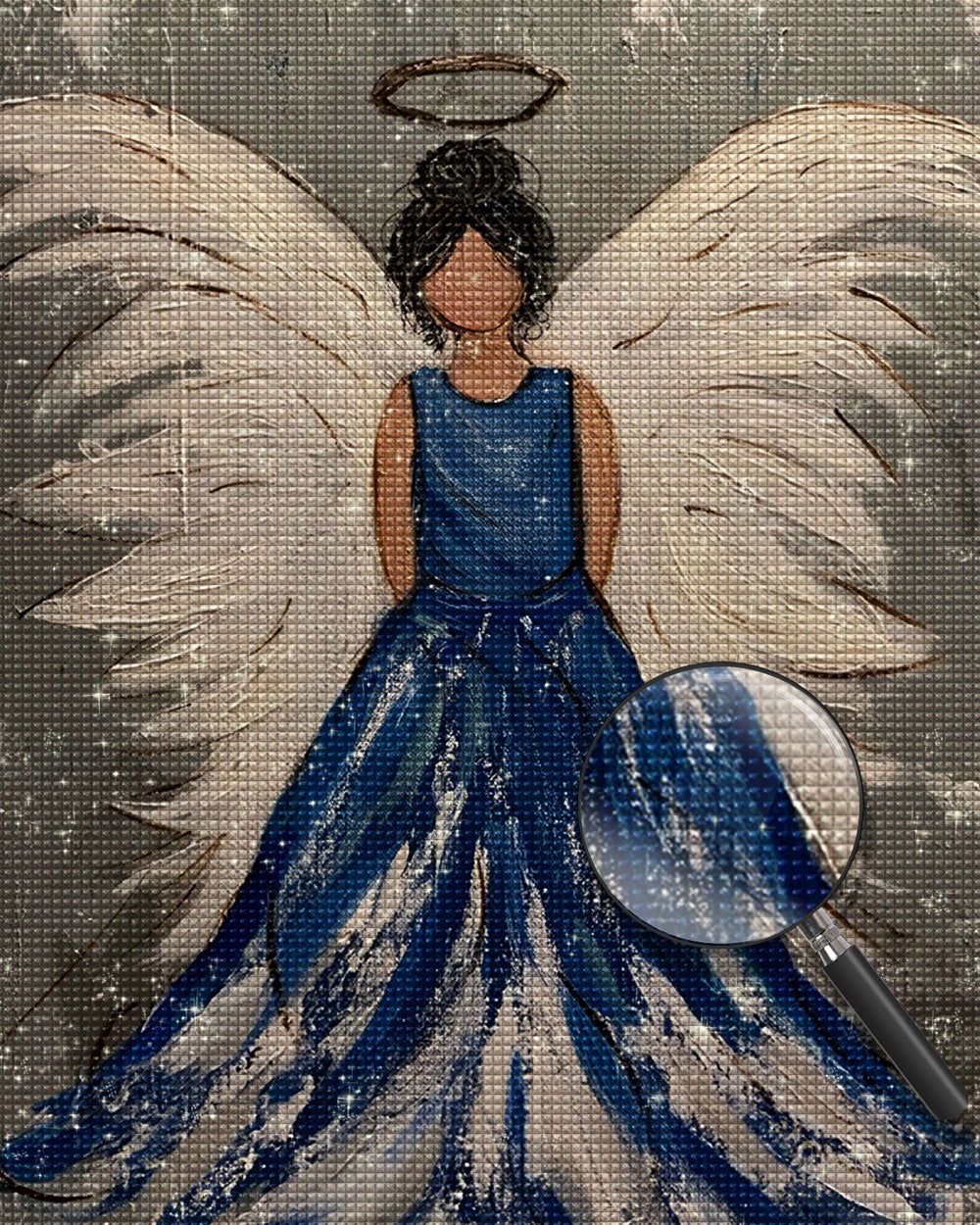 Engel im blauen Kleid Diamond Painting