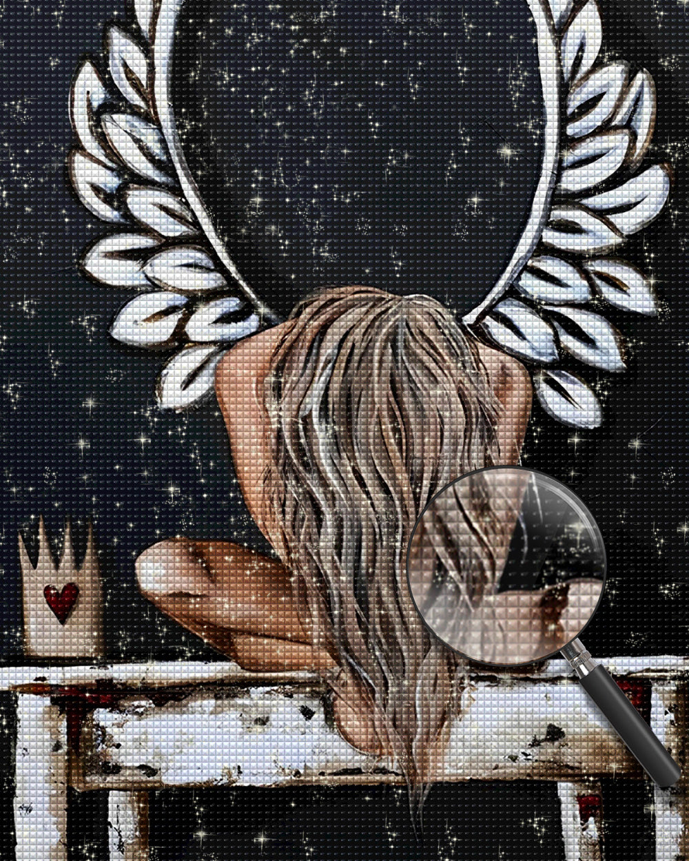 Engel mit gebrochenen Flügeln Diamond Painting