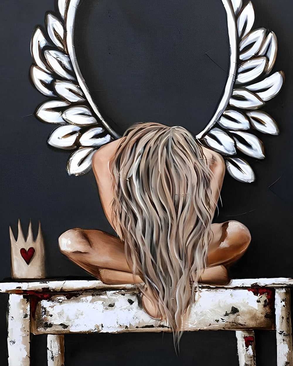 Engel mit gebrochenen Flügeln Diamond Painting