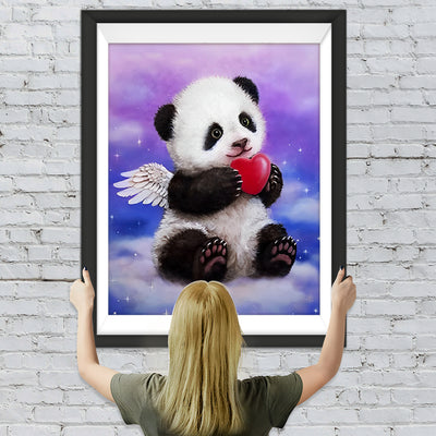 Engel Panda Herz Diamond Painting