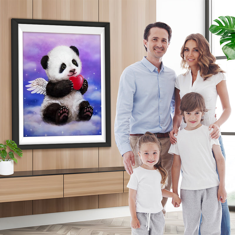 Engel Panda Herz Diamond Painting