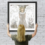 Engelsmädchen mit weißen Flügeln Diamond Painting