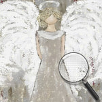 Engelsmädchen mit weißen Flügeln Diamond Painting