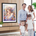 Engelsmädchen und Blumen Diamond Painting