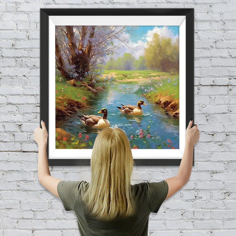 Enten im Fluss Diamond Painting