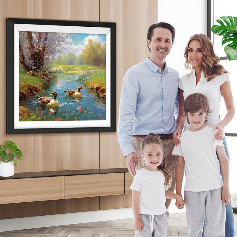 Enten im Fluss Diamond Painting