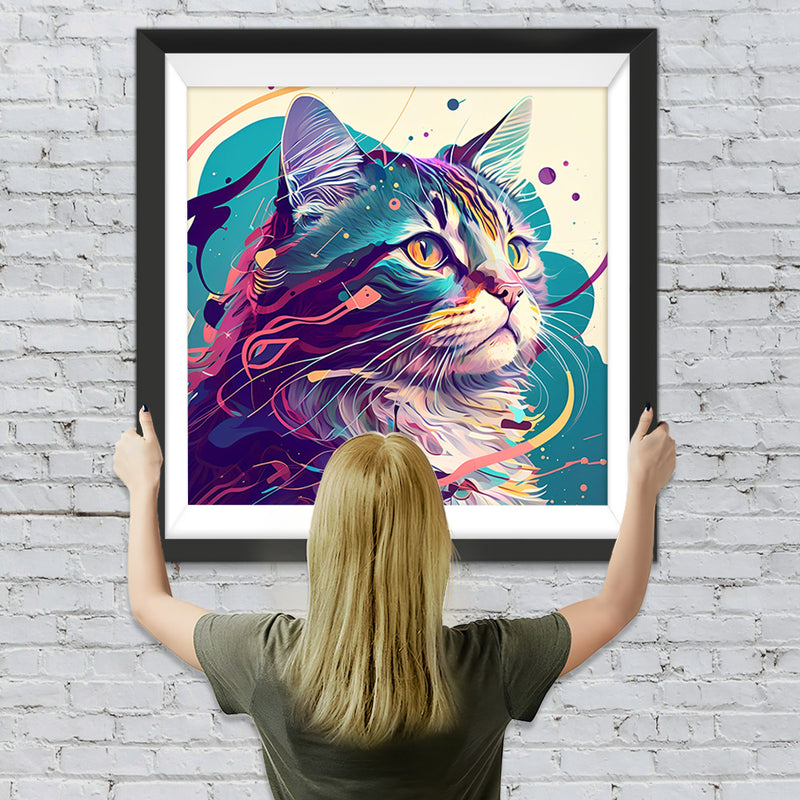 Ernste Katze Diamond Painting