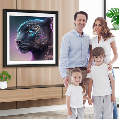 Ernster Schwarzer Leopard Diamond Painting