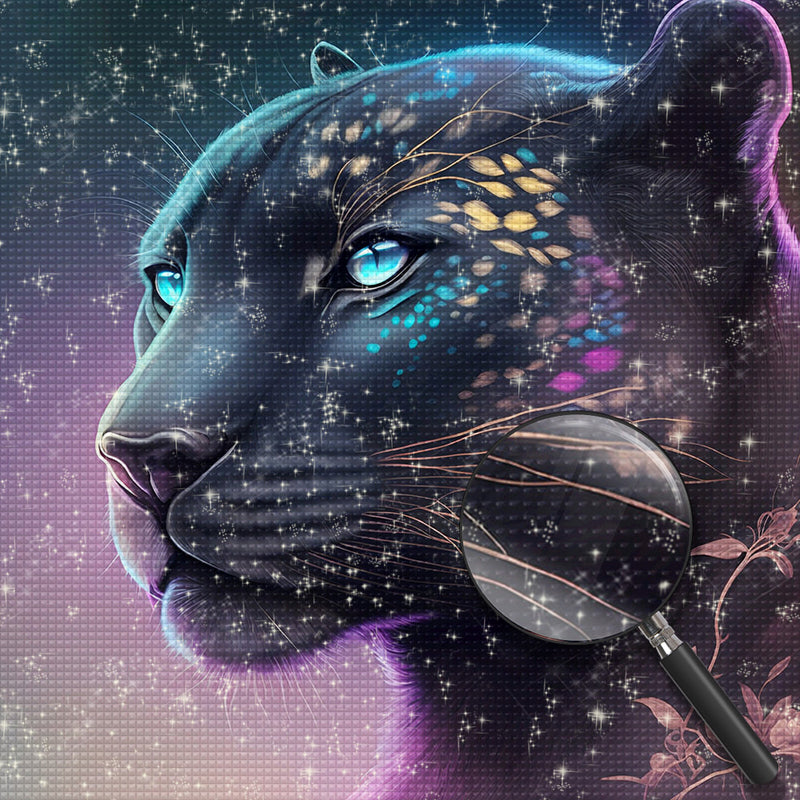 Ernster Schwarzer Leopard Diamond Painting