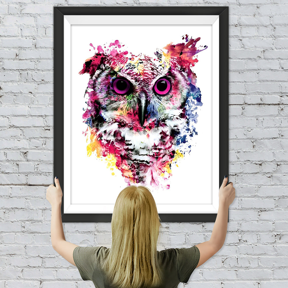 Eule im Aquarellstil Diamond Painting