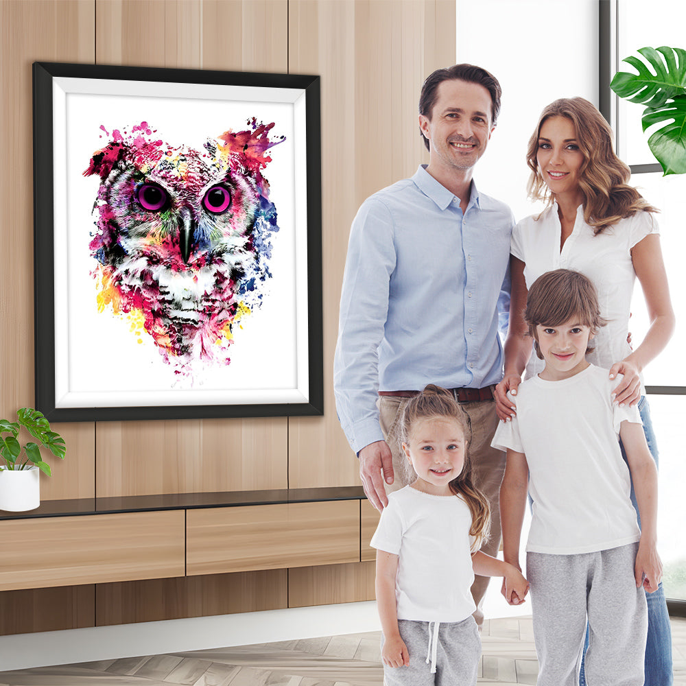 Eule im Aquarellstil Diamond Painting