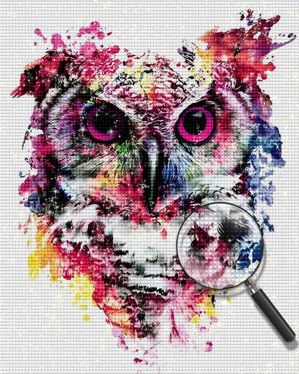 Eule im Aquarellstil Diamond Painting