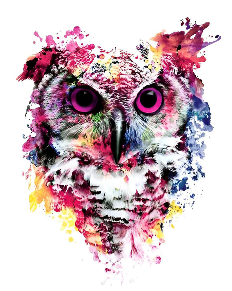Eule im Aquarellstil Diamond Painting