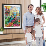 Eule mit Krone Diamond Painting