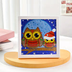 Eule Mutter und Kind Mini-Kristallpünktchen Diamond Painting