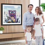 Eulen auf Felsen Diamond Painting