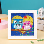 Eulenpaar Mini-Kristallpünktchen Diamond Painting