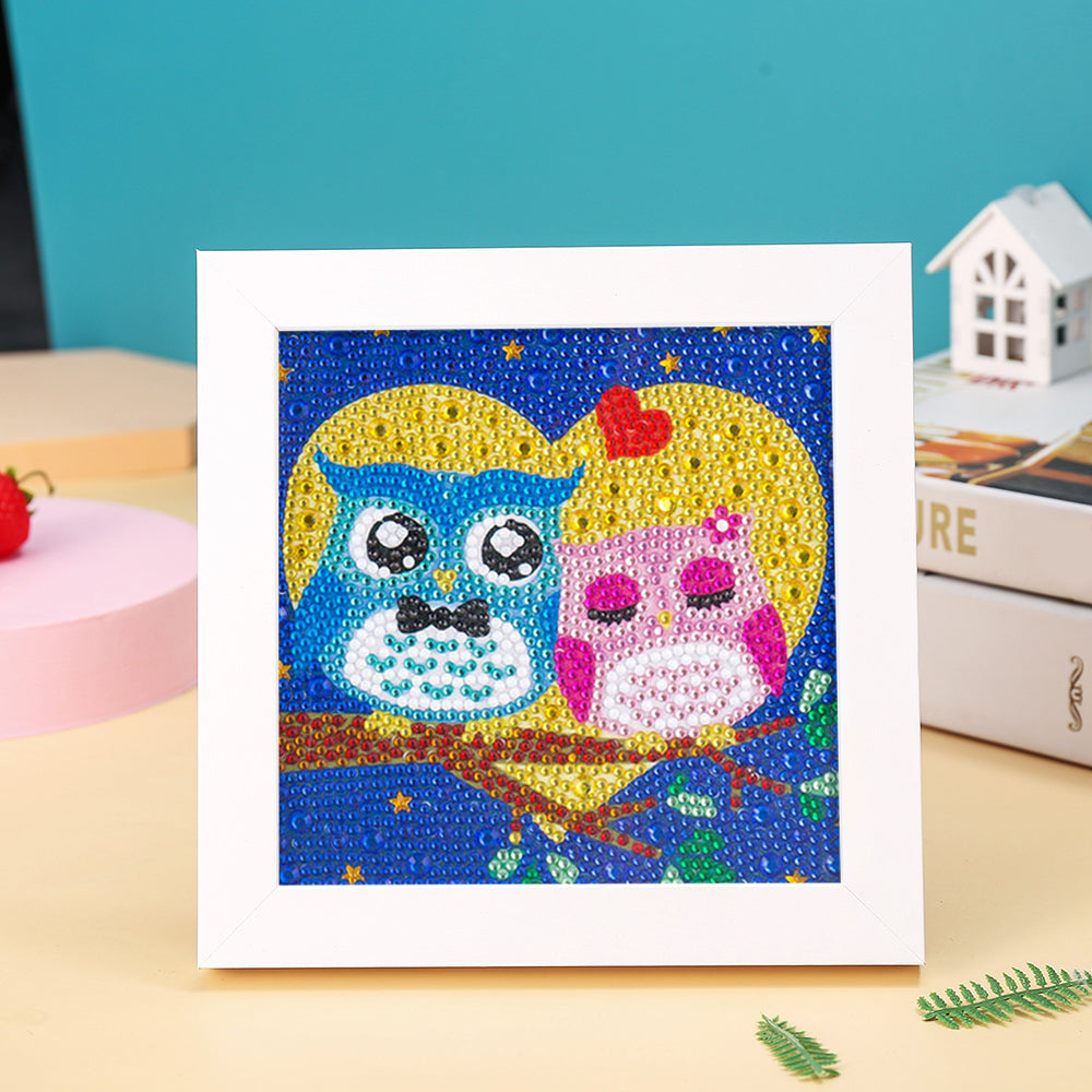 Eulenpaar Mini-Kristallpünktchen Diamond Painting