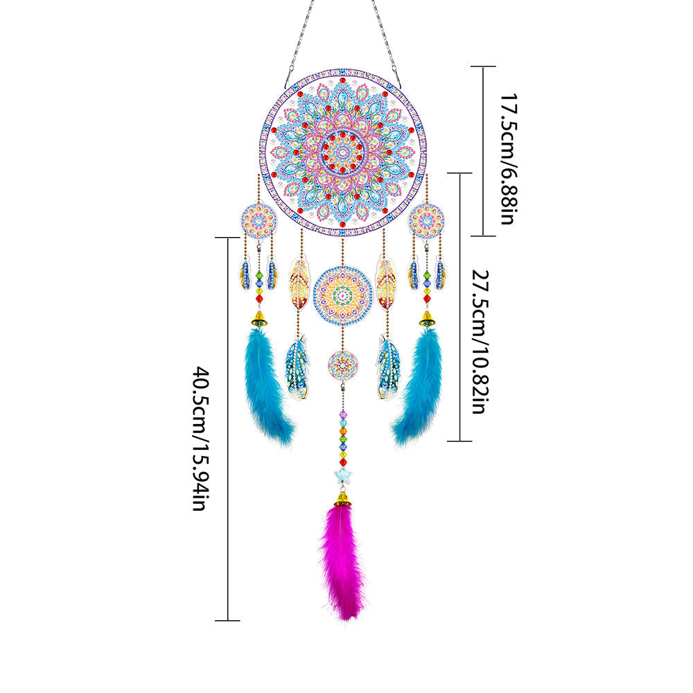 Exquisiter Mandala-Traumfänger 2D flache Hängedekoration Diamond Painting Sets