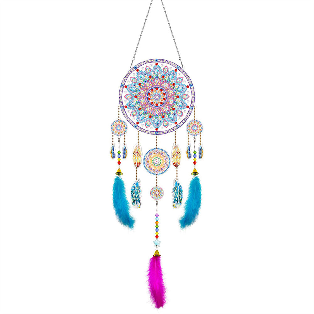 Exquisiter Mandala-Traumfänger 2D flache Hängedekoration Diamond Painting Sets