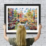 Fahrrad in der Stadt Diamond Painting