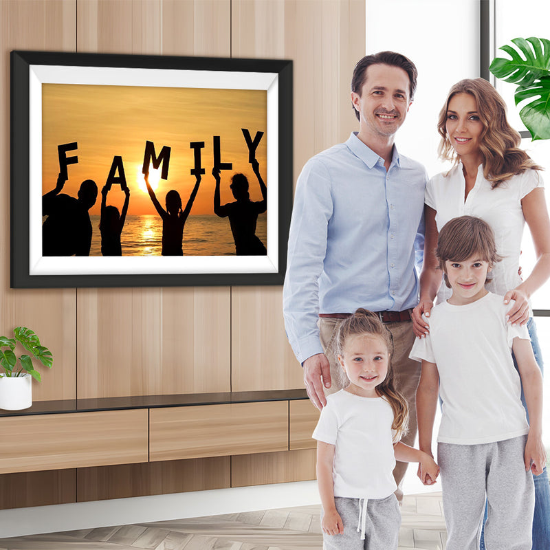 Familie Abendsonne Meer Diamond Painting