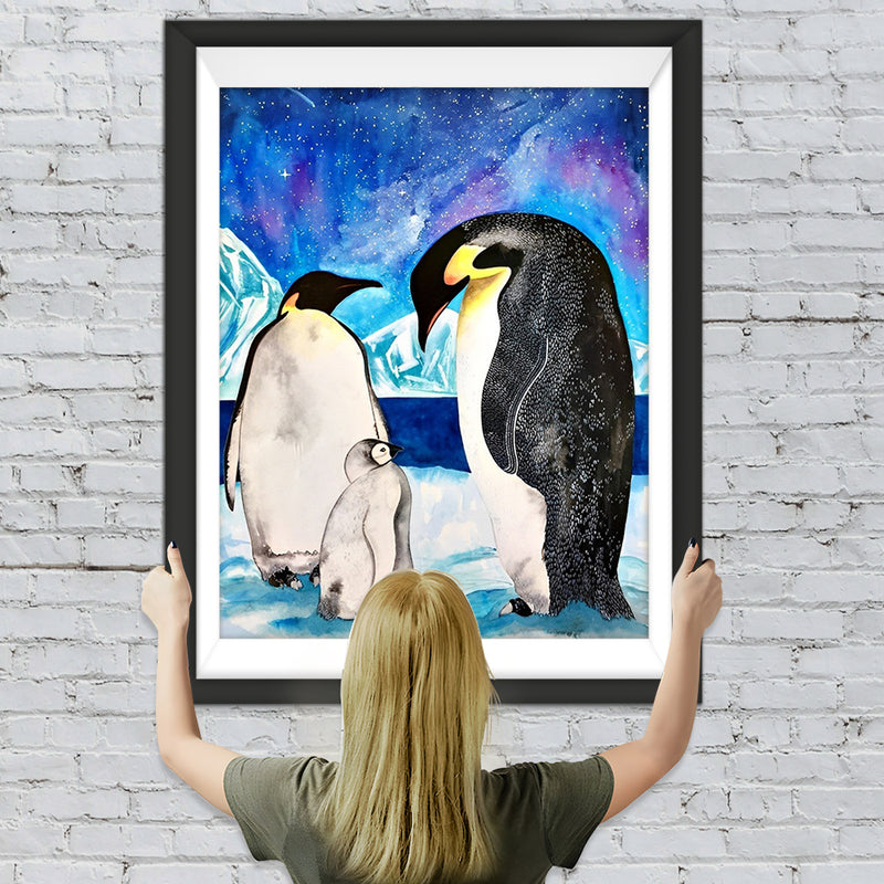 Familie der Pinguine Diamond Painting