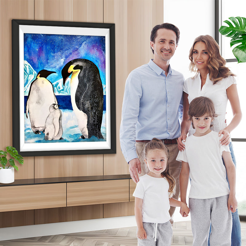 Familie der Pinguine Diamond Painting