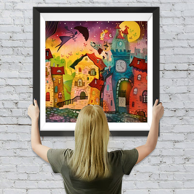 Fantasie Cartoon Schloss Diamond Painting