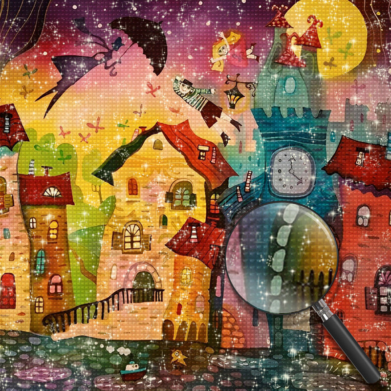 Fantasie Cartoon Schloss Diamond Painting
