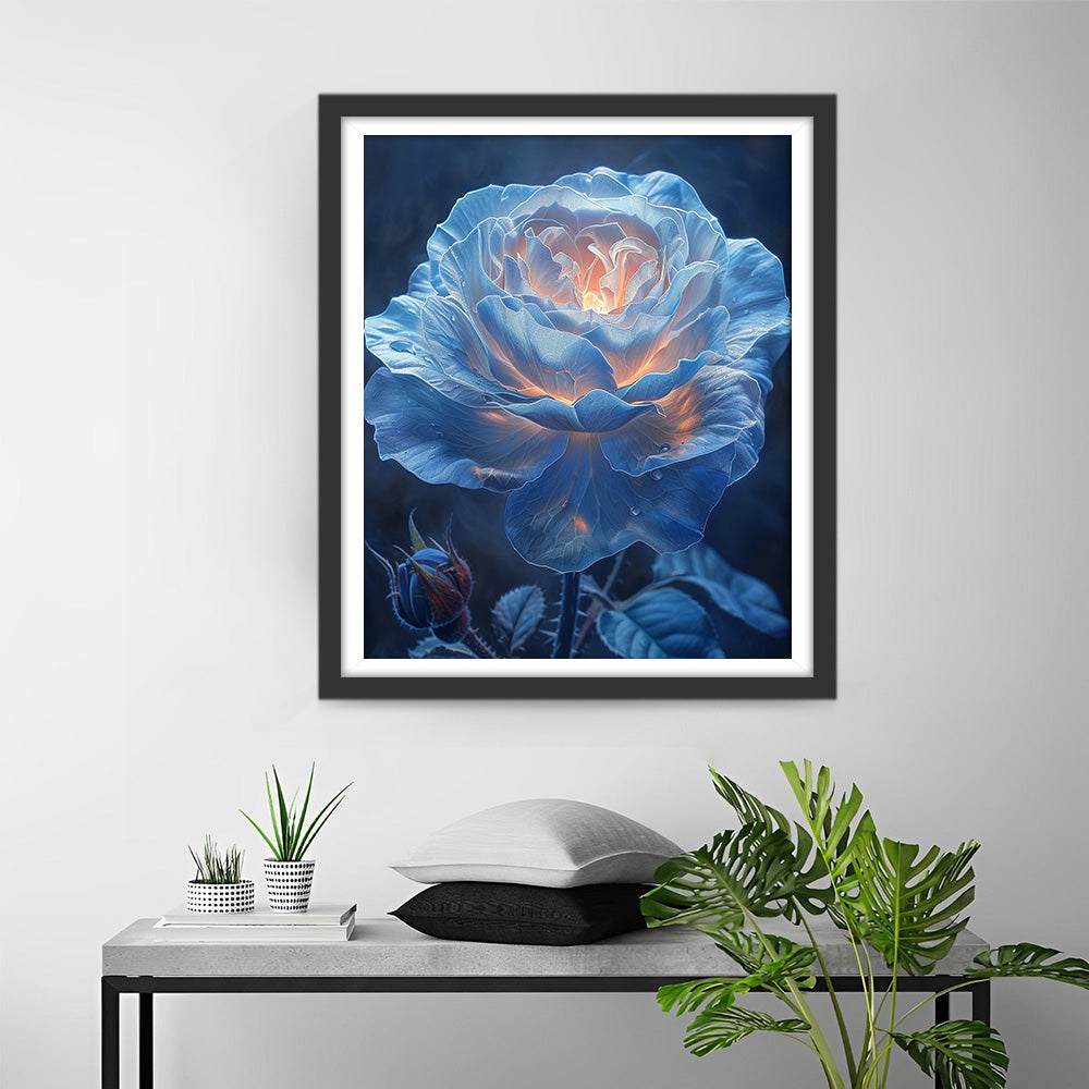Fantasie Weiße Rose Diamond Painting