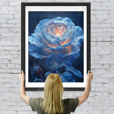 Fantasie Weiße Rose Diamond Painting