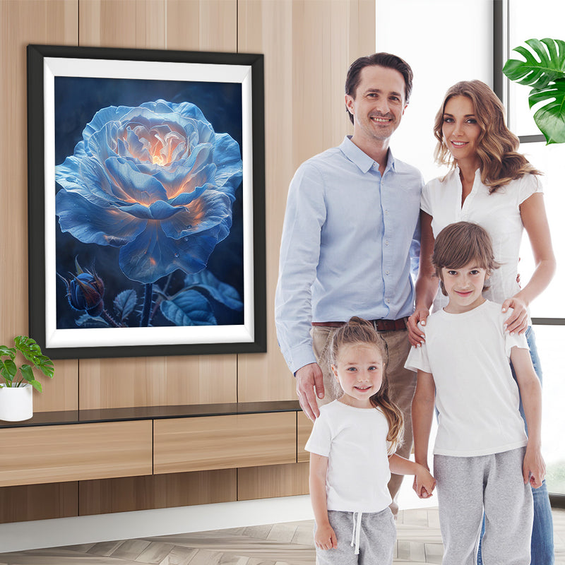 Fantasie Weiße Rose Diamond Painting