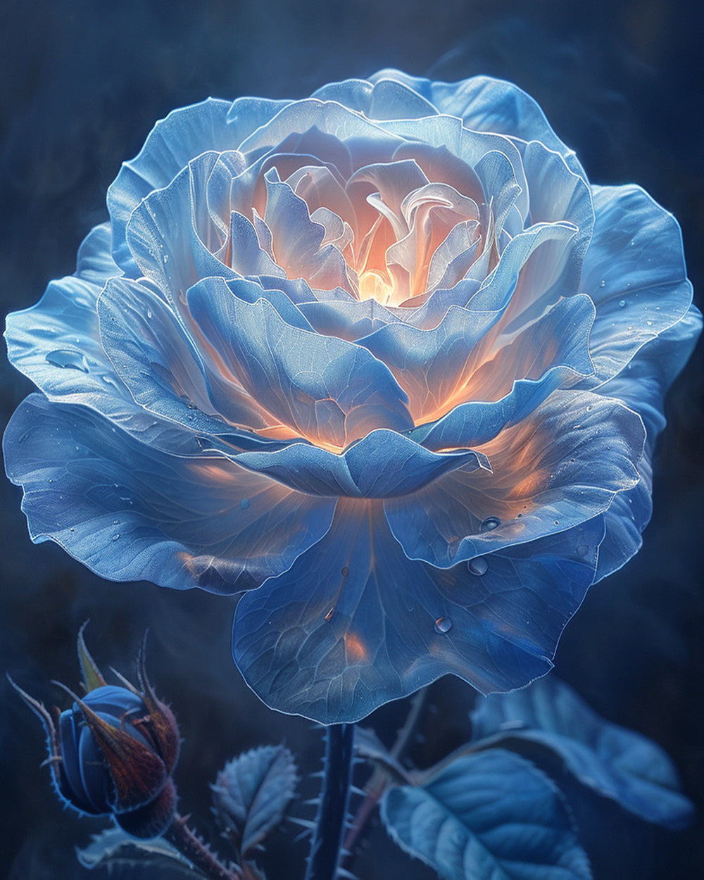 Fantasie Weiße Rose Diamond Painting