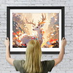 Fantasie Weißer Hirsch Diamond Painting