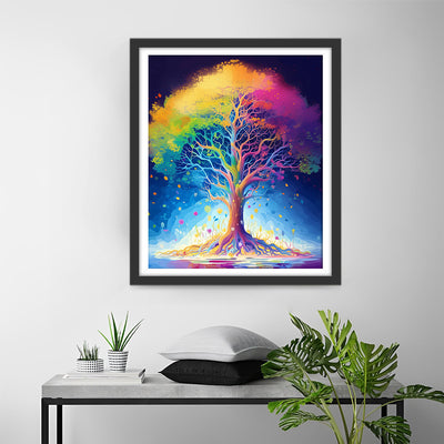 Fantasievoller bunter Baum Diamond Painting