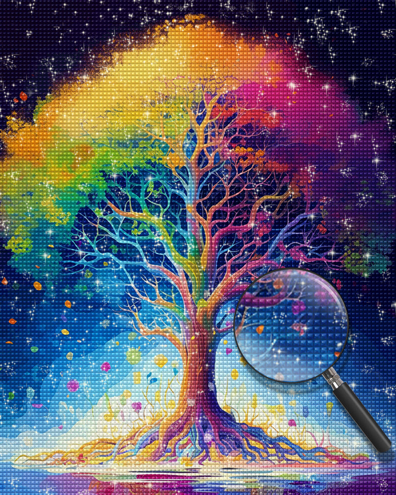 Fantasievoller bunter Baum Diamond Painting