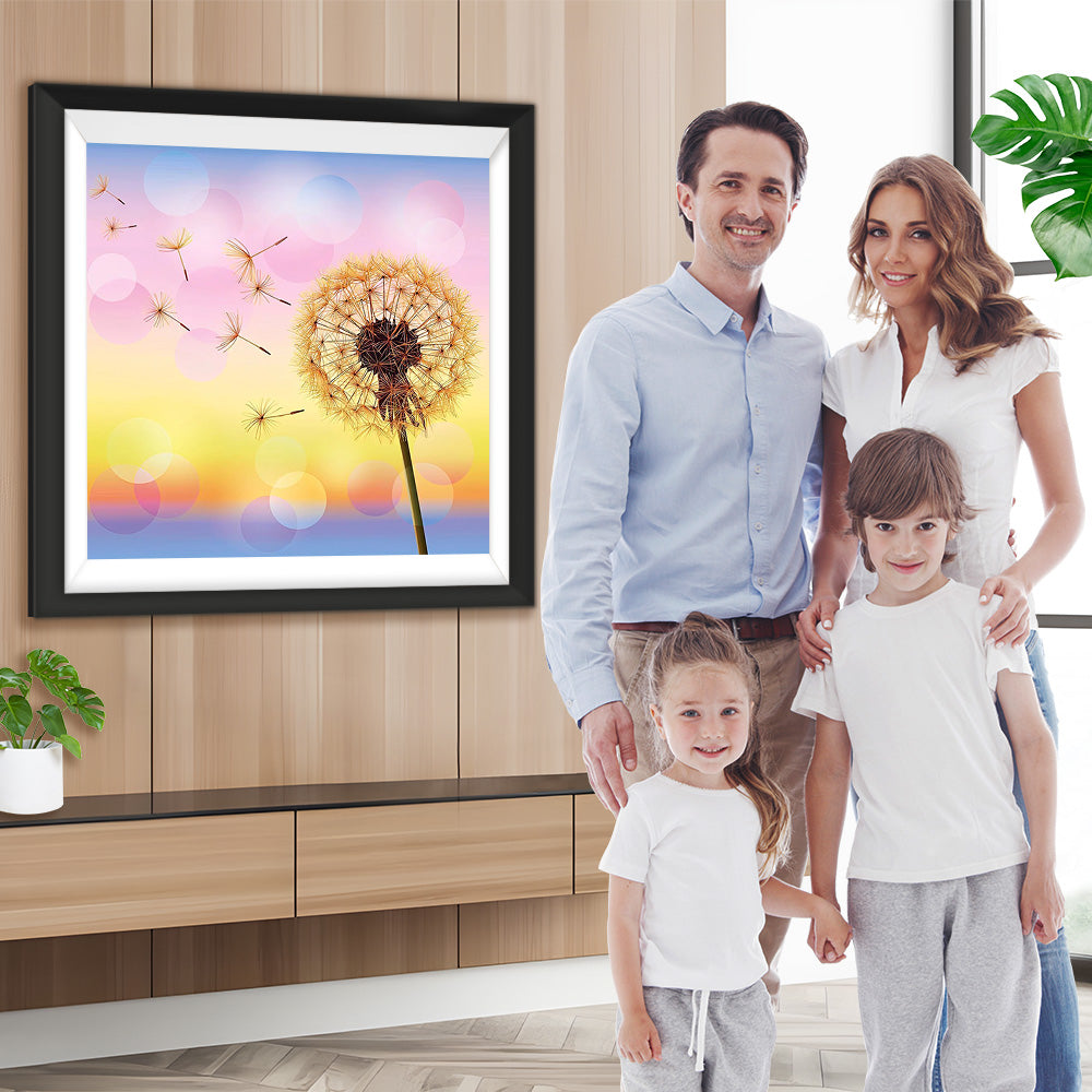 Fantastische gelbe Pusteblume Diamond Painting