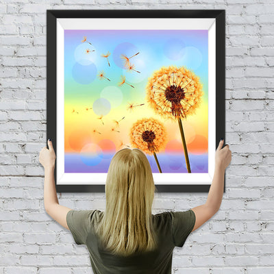 Fantastische gelbe Pusteblumen Diamond Painting